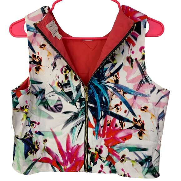 Nicole Miller Artelier Floral Print seperates 2-Piece Set Top L Skirt 8 NWT - Picture 4 of 10